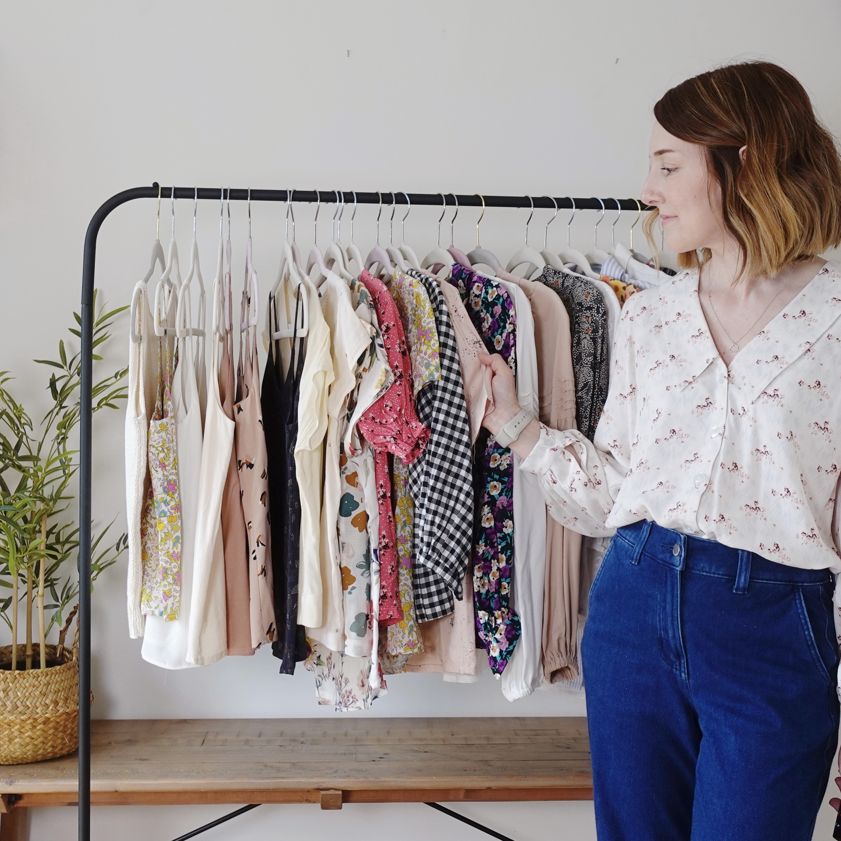 Organised handmade wardrobe as a result of intentional sewing